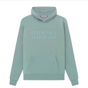 Fear of God ESSENTIALS Mint Green Pullover Hoodie